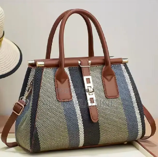 Hand Bags Fashion Color Contrast Canvas