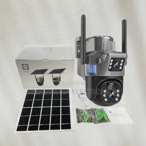 4g Wireless Dual Lens Screen Outdoor Audio Warning Solar CCTV Camera