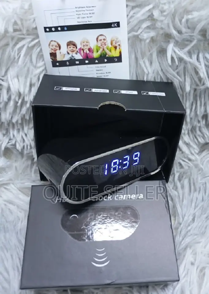 Motion Detection WiFi Spy Clock Camera for Home Office