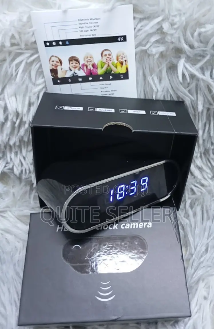 Wireless Table Clock Camera - Has Backup Battery That Lasts Up to Max