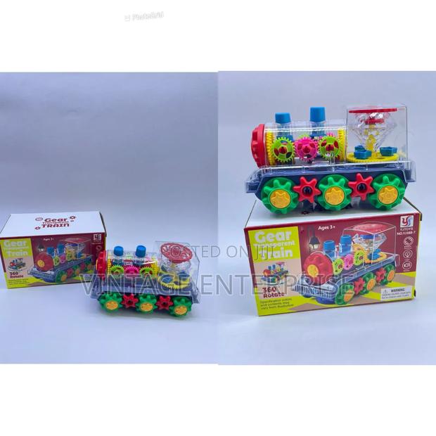 360 Rotate Gear Transparent Train Battery Operated - main view