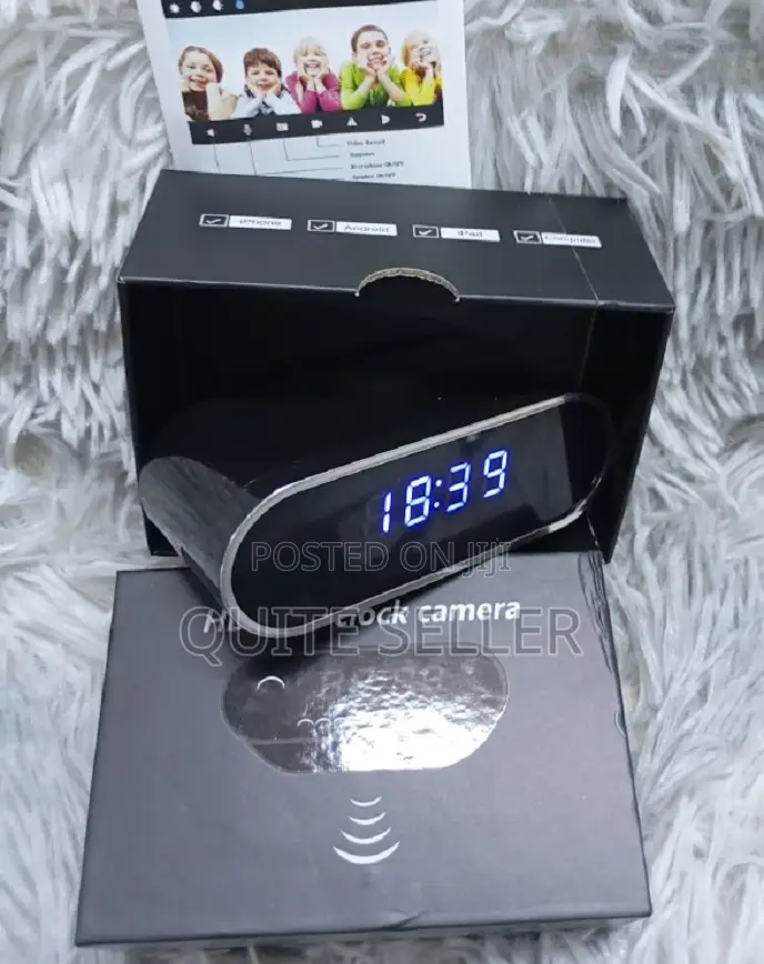 Table Alarm Clock Wifi Camera Alarm Clock Camera Full Hd 1080p