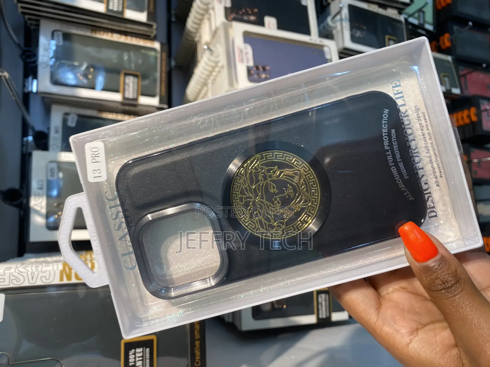 Swertuu Cover Versace Logo for iPhone 13 Pro