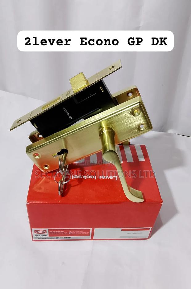 Union 2 Lever Lockset, Sp, Econo Gp Dk Model - main view