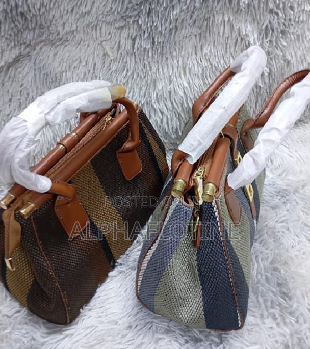 Canvas and Pu Leather Patchwork Handbag - main view