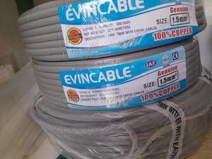 1.5mm Twin With Earth Copper Cable, Evincable, 90 Meters:Evc9201