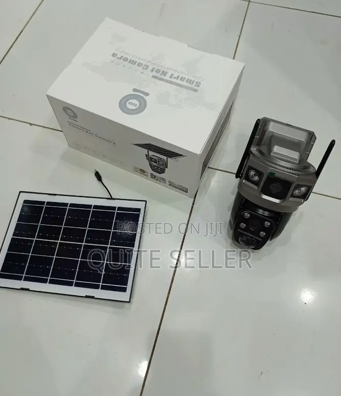 V380 Pro Dual Wifi Solar Camera – Dual 4mp Lenses for Superior Imaging