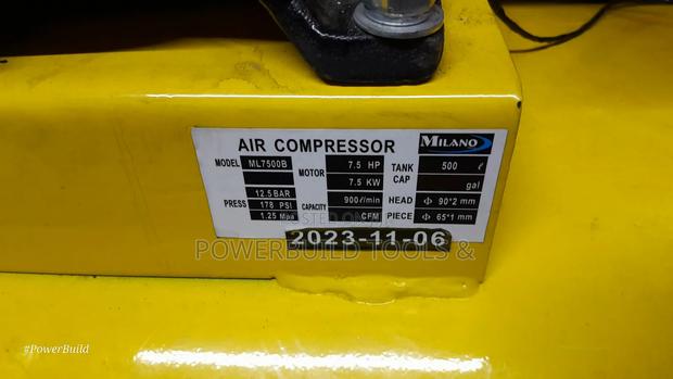 Milano 500l Electric Compressor 3phase 3 Piston 7.5hp - thumbnail 4