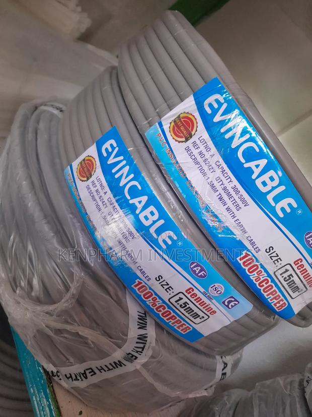 2.5mm Twin With Earth Copper Cable, 90 Meters:Evn9204