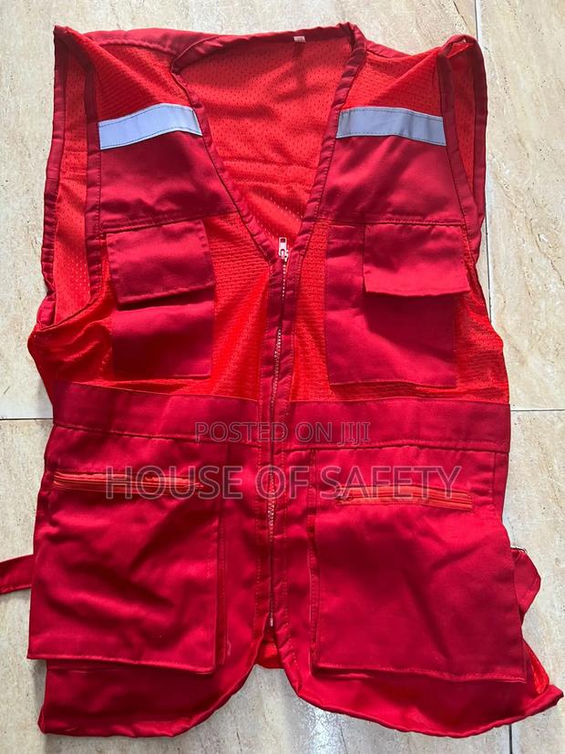 Red Reflective Vest With Highly Visible