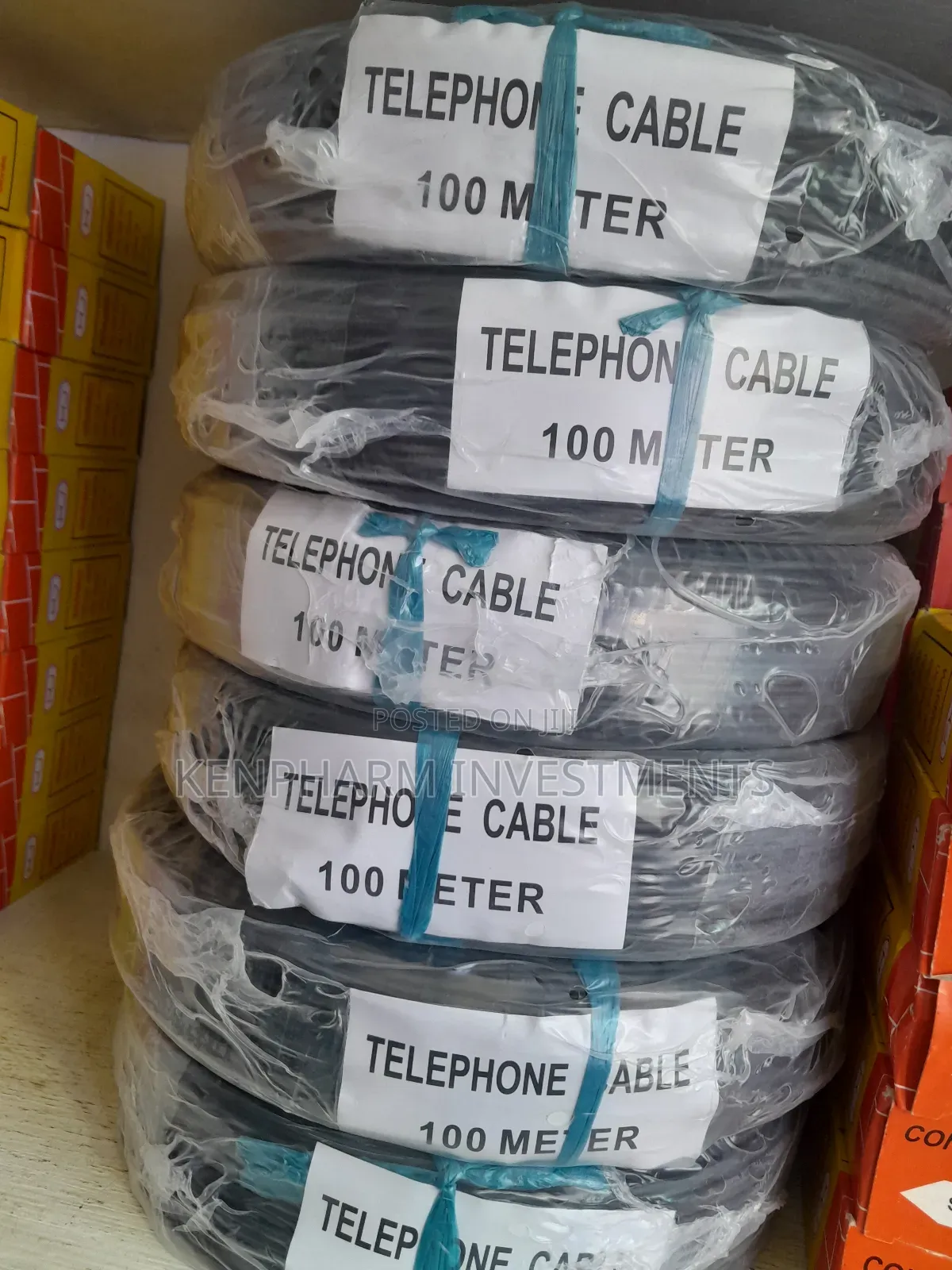 Telephone Cable Black