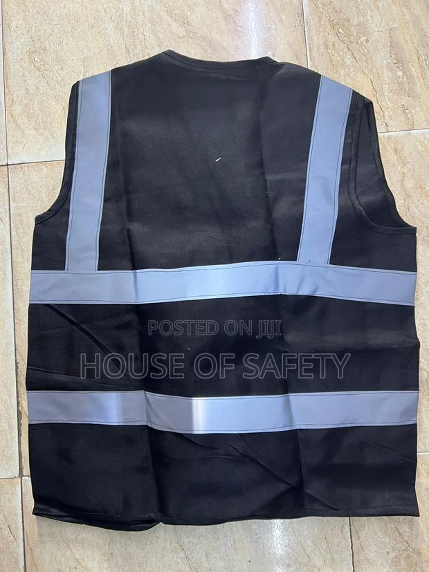 Black Twill Cotton Worker Wear Jacket - main view