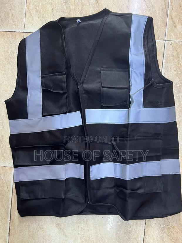 Black Twill Cotton Worker Wear Jacket - thumbnail 2