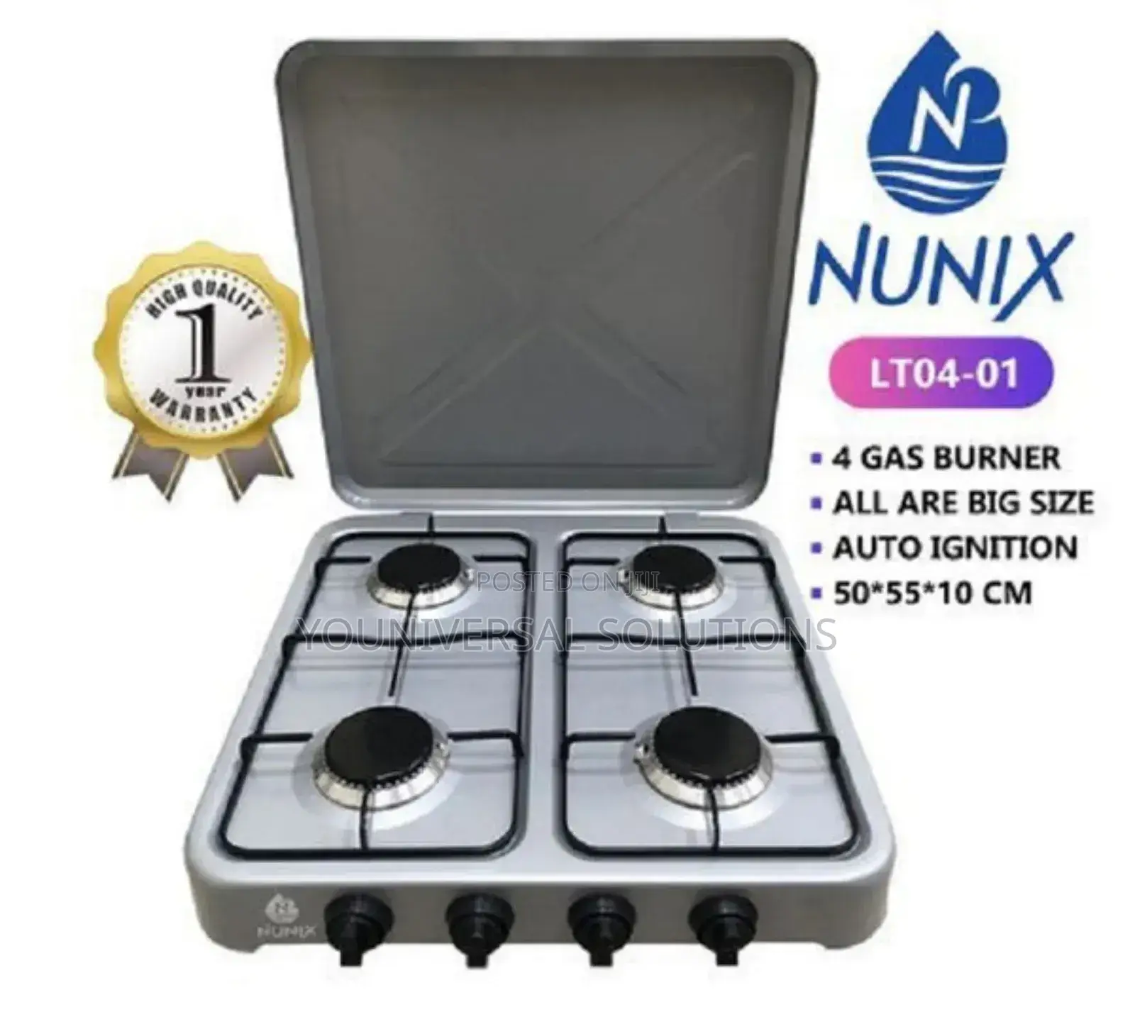 Nunix Full Gas 4 Burner Table Top Cooker