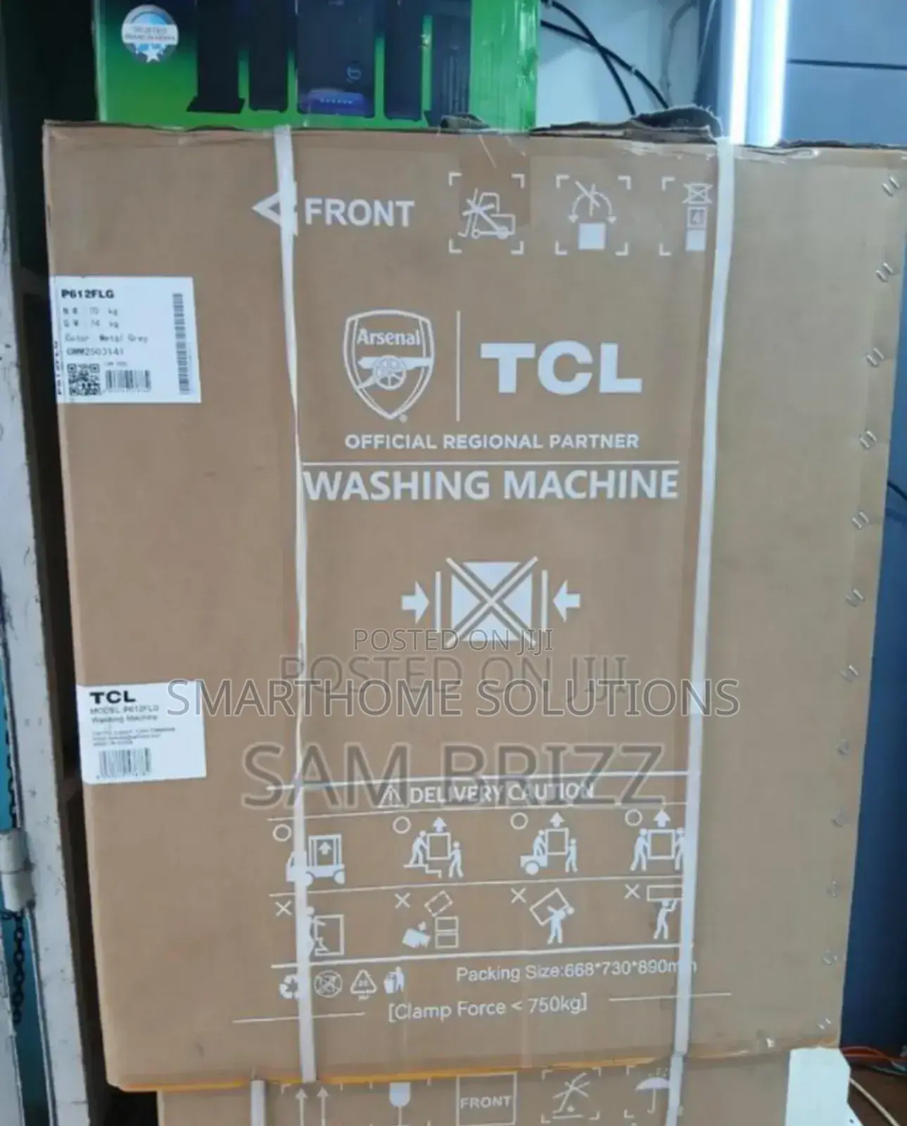 Model P612flg. TCL 12kg Front Load Wash and Spin Washing Machine