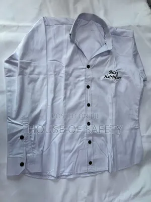 White and Black Buttons Blouse