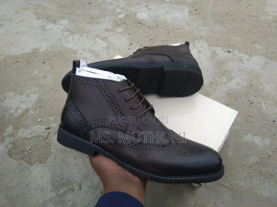 Gents Official Leather High Boots Size 39-45