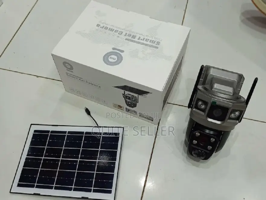 4g Solar Camera Dual Lens – 4mp Cctv, V380 Pro With Adjustable Focus