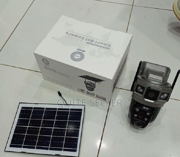 V380 Pro Dual Lens Ai Solar Camera + Lighting 2 in 1 CCTV Security