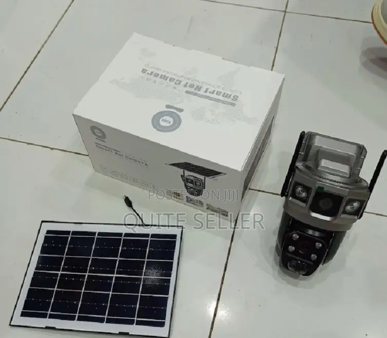 V380 Pro Dual Lens Ai Solar Camera + Lighting 2 in 1 CCTV Security