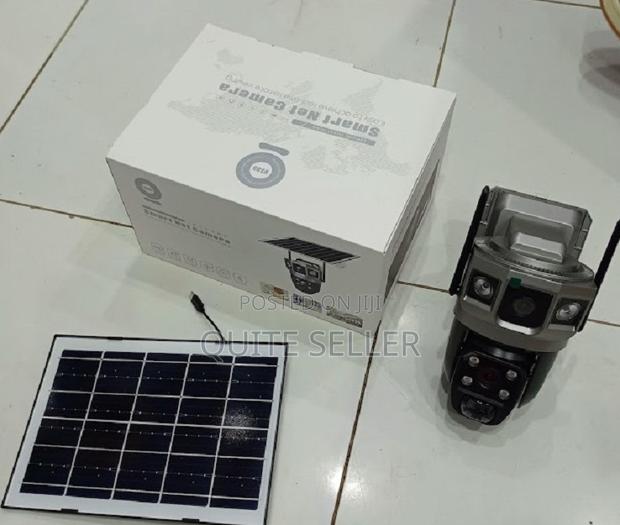 V380 Pro Dual Lens Ai Solar Camera + Lighting and Long Battery Life
