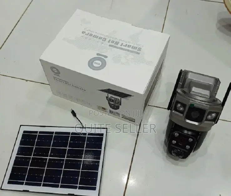 V380 Pro Dual Lens Ai Solar Camera + Lighting and Long Battery Life