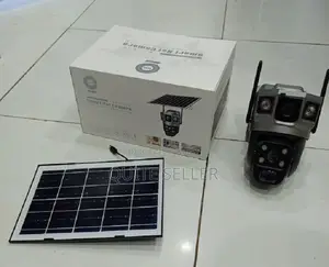 V380 Pro Dual Lens Ai Solar Camera With High-Capacity Battery Backup