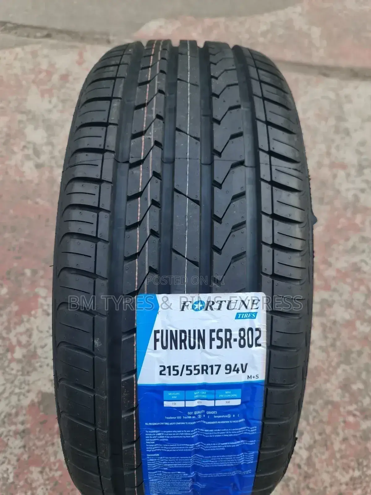 215 /55 R17 Fortune Tyres.