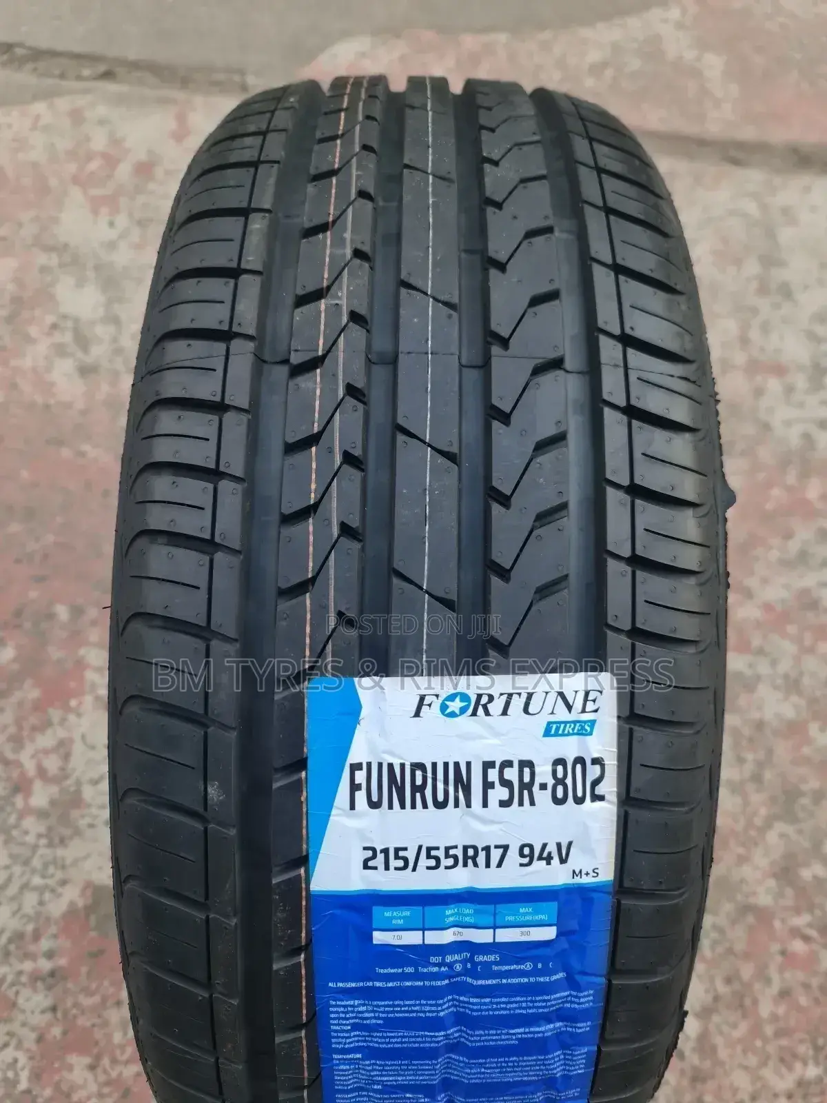 215 /55 R17 Fortune Tyres.