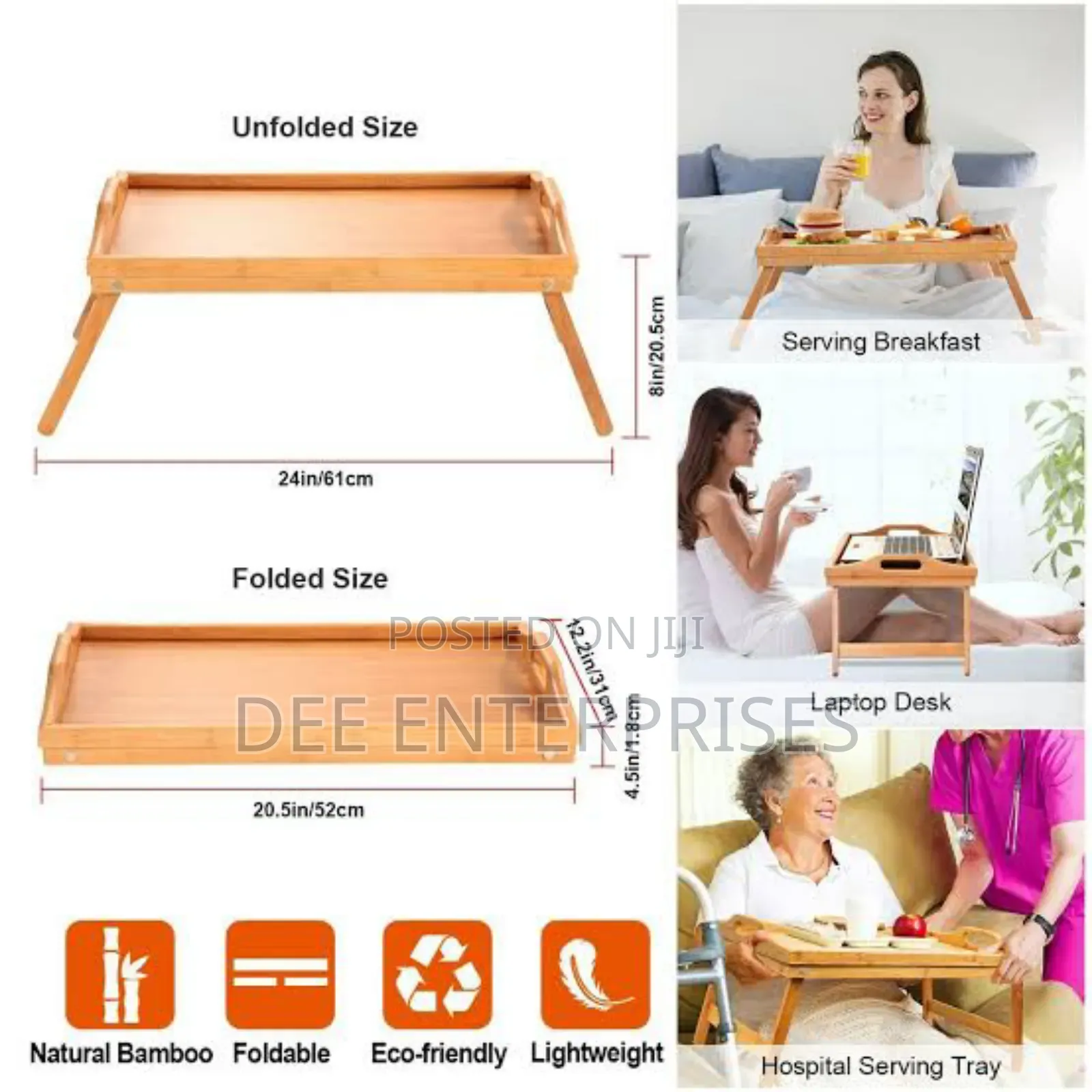 Foldable Bamboo Tray