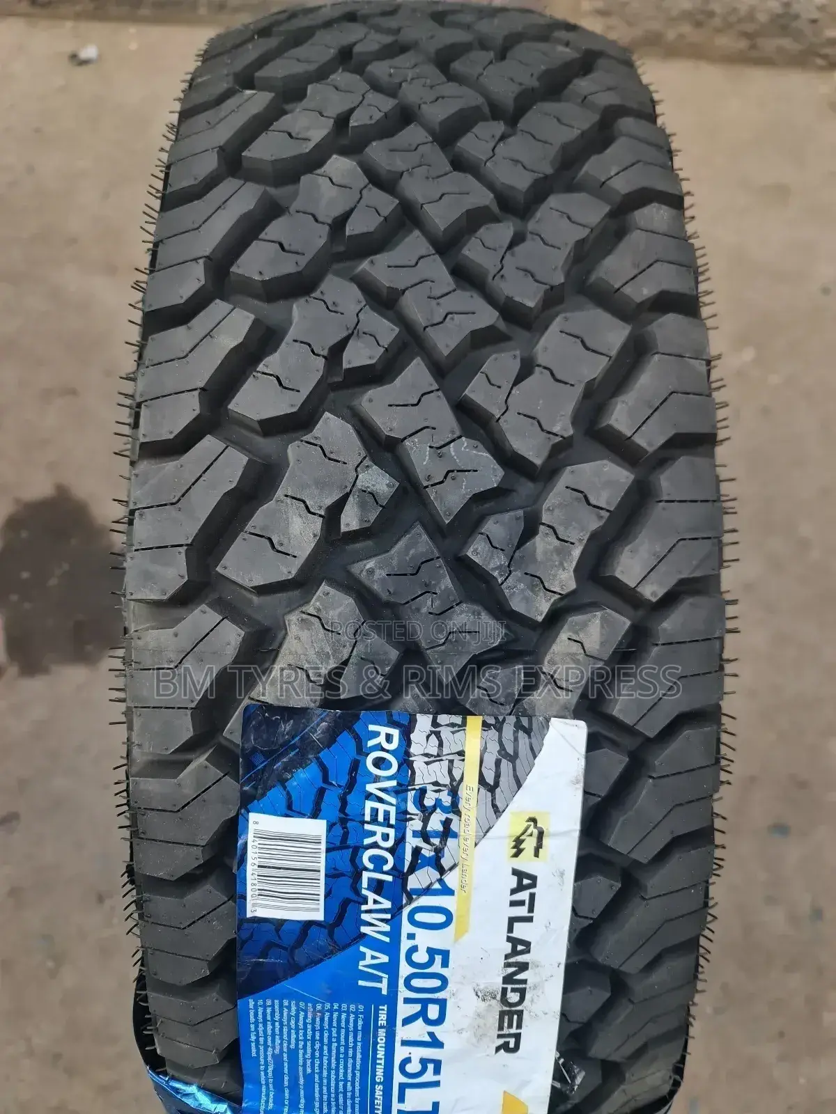31x10.50r15 Atlander Tyres (All Terrrain) Thailand.