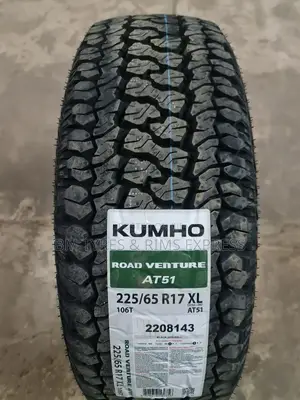 225 /65 R17 Khumo Tyres (All Terrrain) Korea.