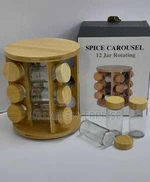 12 In1 Spice Rack With Round Stand