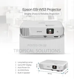 Epson Eb-W53 Projector 3lcd Technology Wxga 4000lumens