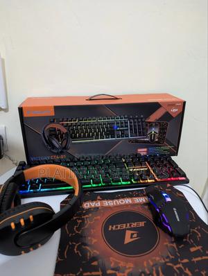 4 in 1 Gaming Keyboard for Pc and Playstation Headset and Mousepad