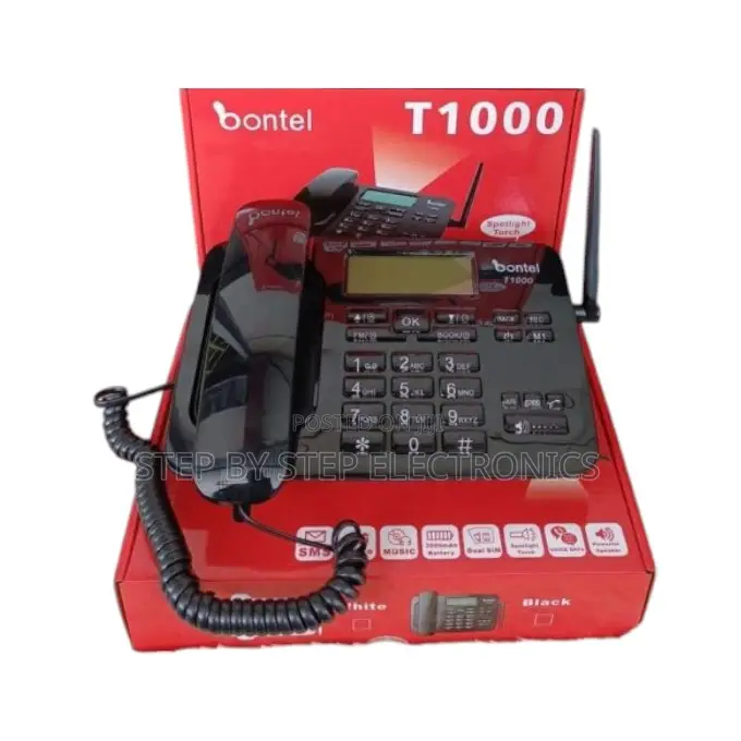 Hands-Free Dual Sim Bontel T1000 GSM Desktop Phone With Loud Speaker