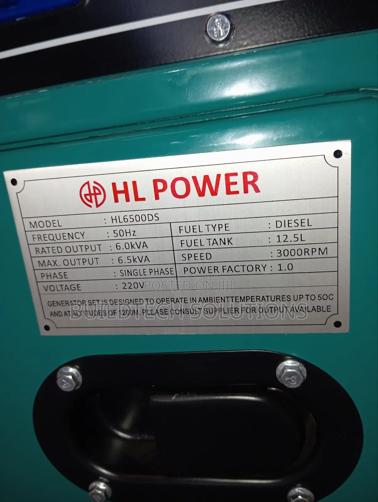 Silent Generator 6.5 Kva Diesel Generator