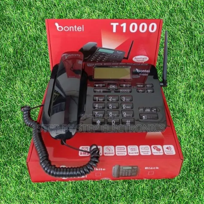 Dual Sim Bontel T1000 GSM Landline Deskphone With 200 Entry Phonebook