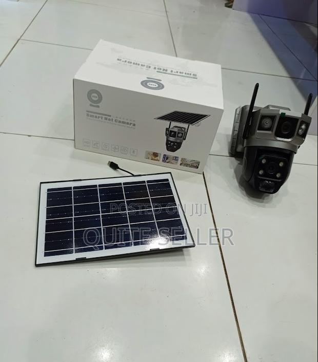 V380 Pro Dual Lens Solar Camera -Outdoor With Motion Sensor - main view