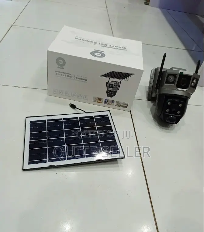 V380 Pro Dual Lens Solar Camera -Outdoor With Motion Sensor