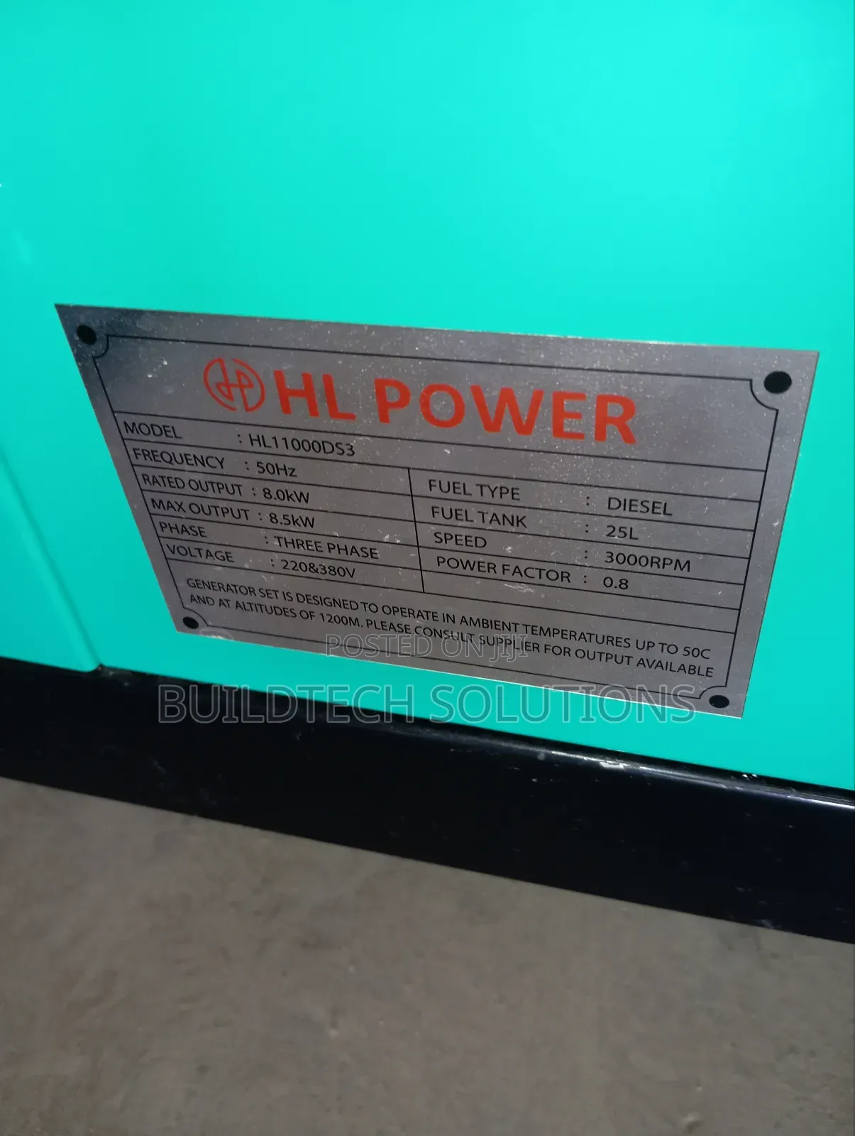 11.0 Kva Diesel Silent Generator