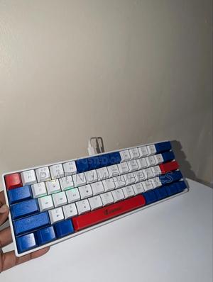 Mechanical Keyboard for Gaming Red Switch Blue and White Keycaps