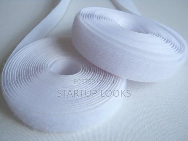 White 25m Full Roll Velcro Tape Hook and Loop Both Sides