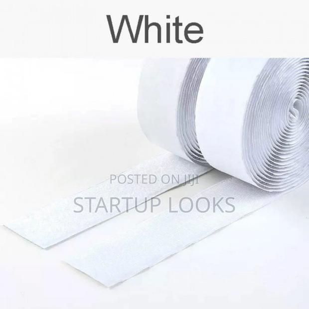White 25m Full Roll Velcro Tape Hook and Loop Both Sides - thumbnail 4