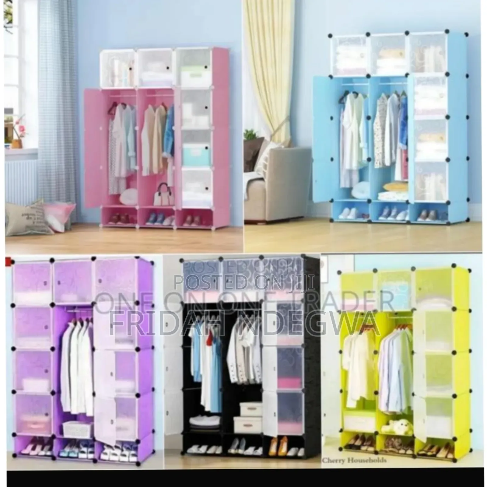 Plastic Wardrobe Three Column