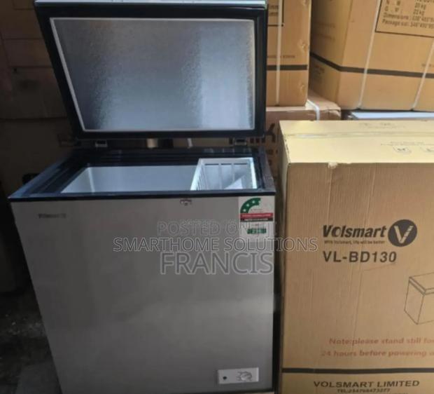 Colour Grey- 130litres Volsmart Freezer