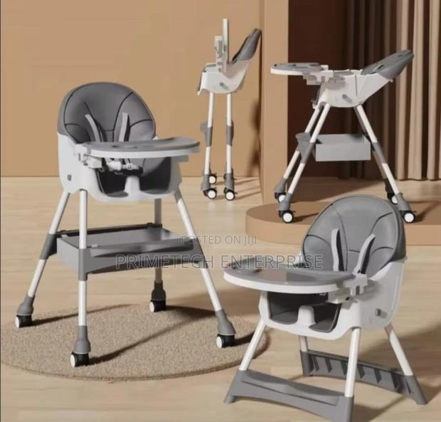 Grey High Feeding Chair - main view