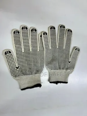White Potted Cotton Gloves