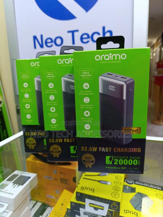 Oraimo Powernova Q21|
Opb-7200q
-20000mah 22.5w With Display