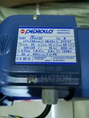 Pedrollo 1hp Booster Pump